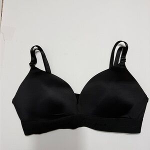 PINK Victoria's Secret Black Wireless Pushup Bra Sz 36C